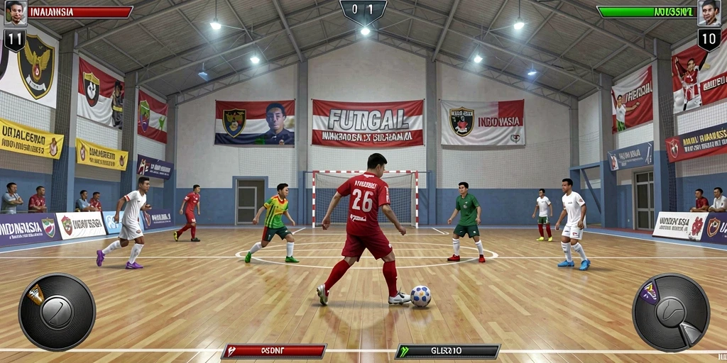 Pertempuran seru antar pemain di arena.