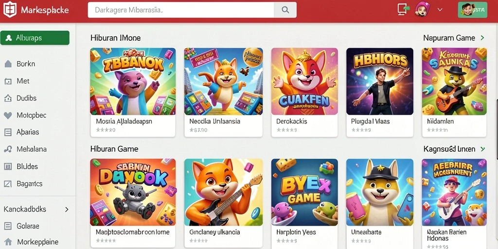 Menu permainan yang mudah dipahami.