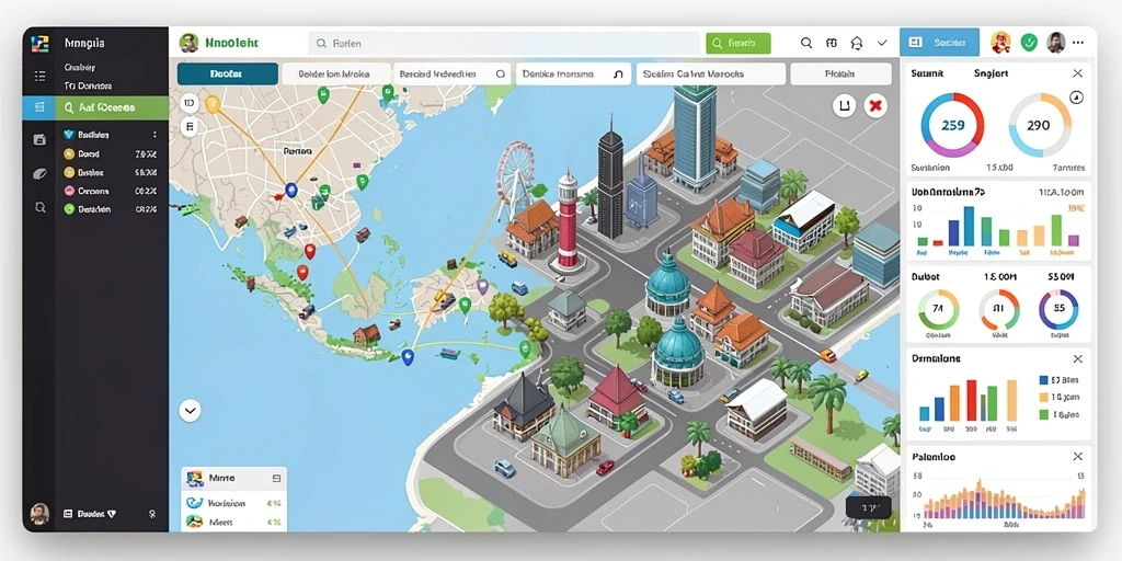 Pemain dapat berinteraksi secara real-time dalam mode multiplayer.