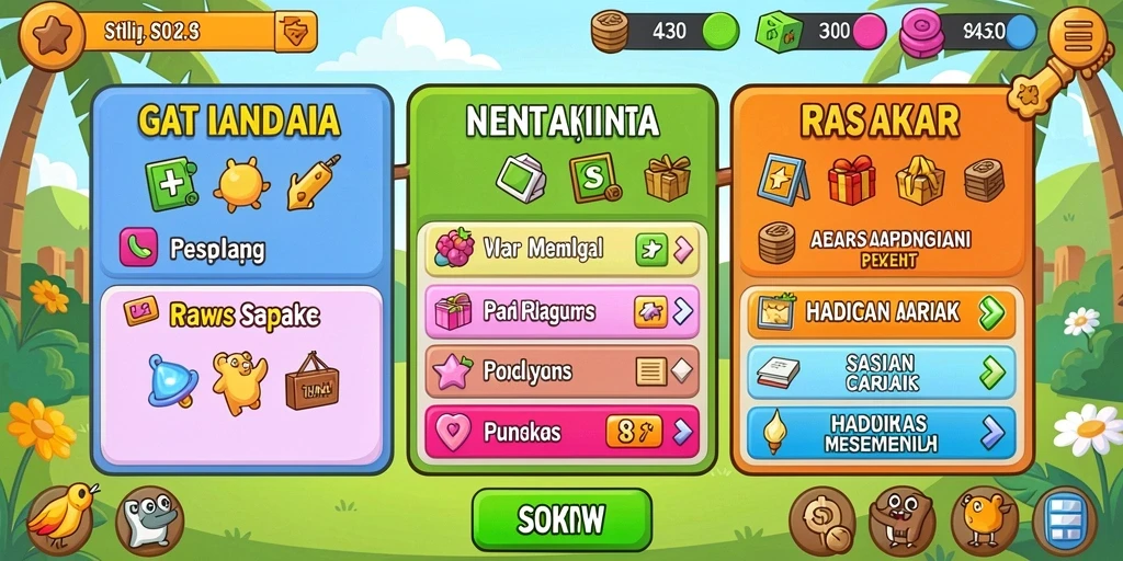Leaderboard yang menunjukkan peringkat pemain.